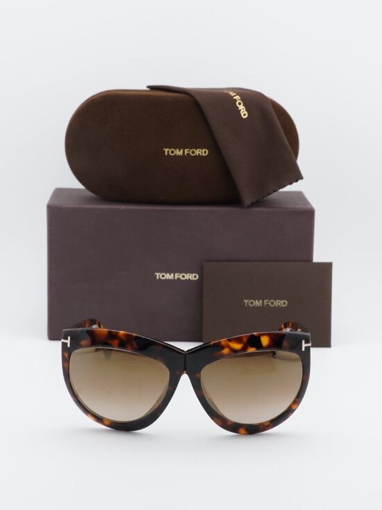 Tom Ford Doris FT1112 53G Cat Eye Sunglasses - Havana / Brown main image 7
